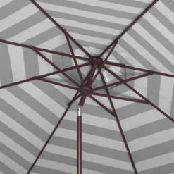 10.8' Round Vienna Umbrella Gray/White - Safavieh -Northlight Shop GUEST 38121c4f 39db 45f9 acb0 c0795b738cef