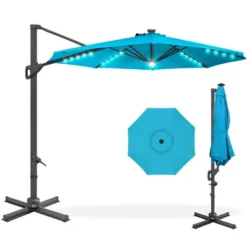 Best Choice Products 10ft 360-Degree Solar LED Cantilever Patio Umbrella, Outdoor Hanging Shade W/ Lights -Northlight Shop GUEST 39a5d602 e3c4 42d7 8732 bc440dd3083f