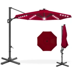 Best Choice Products 10ft 360-Degree Solar LED Cantilever Patio Umbrella, Outdoor Hanging Shade W/ Lights -Northlight Shop GUEST 39addcfe 6037 46bc aa82 a072c6220bec