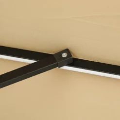 9' X 9' Mirage II Fiesta Market Patio Umbrella With Solar LED Tube Lights Champagne - Island Umbrella -Northlight Shop GUEST 3b02672b 569a 4720 8895 52711631ad72