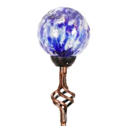 31" Resin Solar Pearlized Glass Honeycomb Finial Garden Stake Blue - Exhart -Northlight Shop GUEST 3b96749f 6b7e 4784 ad83 f2525ae40801