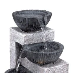 14" Cascading Bowl Tabletop Fountain With LED Lights Gray - Alpine Corporation -Northlight Shop GUEST 3dbea992 f800 4b61 8aca bedbe29059b3