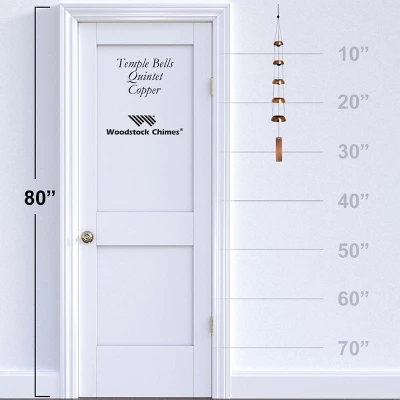 Woodstock Wind Chimes Signature Collection, Woodstock Temple Bells, Quintet, 32'' Copper Wind Bell TB5C 3 Woodstock Wind Chimes Signature Collection, Woodstock Temple Bells, Quintet, 32'' Copper Wind Bell TB5C - Image 3