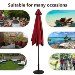 Costway 9FT Patio Umbrella Patio Market Steel Tilt W/ Crank Outdoor Yard Garden Burgundy 15 Costway 9FT Patio Umbrella Patio Market Steel Tilt W/ Crank Outdoor Yard Garden Burgundy -Northlight Shop GUEST 410a636b f99c 4402 8cee d71efeed1170