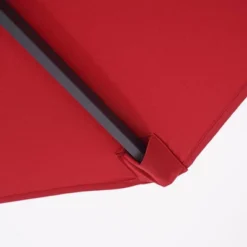 10' X 10' Cantilever Patio Hanging Umbrella With Crank And Cross Base Red - Wellfor -Northlight Shop GUEST 4124f00c c604 4360 9f67 d6612a26621d