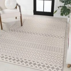 JONATHAN Y Ormond High-Low Modern Trellis Geometric Moroccan Indoor/Outdoor Area Rug -Northlight Shop GUEST 425e6fe4 c774 4316 a14a e5dc1776da35