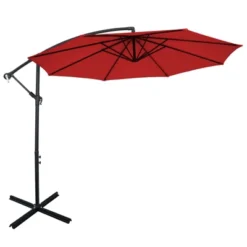 Tangkula 10FT Patio Offset Umbrella 8 Ribs Cantilever Umbrella W/Crank For Poolside Garden -Northlight Shop GUEST 4311dcd5 d46b 4781 97cf 9dc1bd303f29
