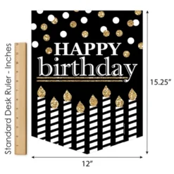 Big Dot Of Happiness Adult Happy Birthday - Gold - Outdoor Home Decorations - Double-Sided Birthday Party Garden Flag - 12 X 15.25 Inches -Northlight Shop GUEST 438f57d9 a221 4cca 988a c7c41071fc83