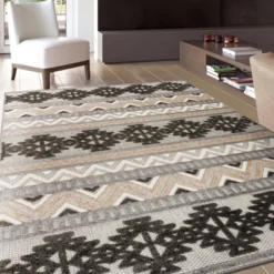 World Rug Gallery Contemporary Geometric Bohemian Indoor/Outdoor Area Rug -Northlight Shop GUEST 446d3b52 a250 4d4e a69e 1a1e9e2f79de