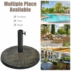 Tangkula 18" Patio Resin Umbrella Base, 24 LBS Outdoor Heavy Duty Round Umbrella Base -Northlight Shop GUEST 44ded86f 210e 4606 a93a 6d072345d2cf