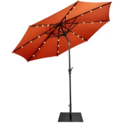 Costway 9ft Market Patio Umbrella W/Solar Lights & 40 LBS Steel Umbrella Stand 26 Costway 9ft Market Patio Umbrella W/Solar Lights & 40 LBS Steel Umbrella Stand -Northlight Shop GUEST 48cfa3d7 3f4b 4bbd bf89 9a7a4d38e515