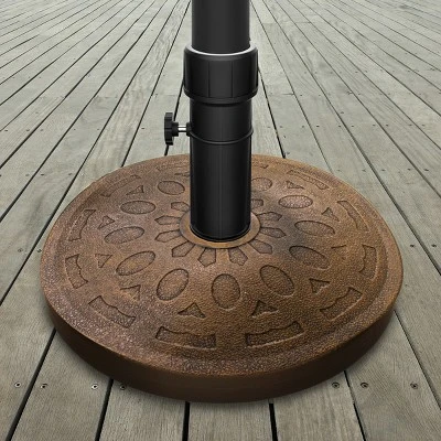 Nature Spring Decorative Resin Patio Umbrella Base - Bronze Finish 2 Nature Spring Decorative Resin Patio Umbrella Base - Bronze Finish - Image 2