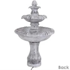 Sunnydaze Decor Sunnydaze 50"H Electric Fiberglass Reinforced Concrete 3-Tier Mediterranean-Inspired Outdoor Water Fountain
