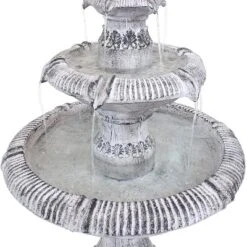 Sunnydaze Decor Sunnydaze 50"H Electric Fiberglass Reinforced Concrete 3-Tier Mediterranean-Inspired Outdoor Water Fountain -Northlight Shop GUEST 4be344f4 2e0d 4adc 8bdb 7cbf5b95cf46