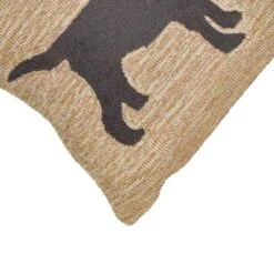 18"x18" Front Porch Christmas Dog Indoor/Outdoor Square Throw Pillow Neutral - Liora Manne -Northlight Shop GUEST 4c347726 9146 4bbc b829 9d2248e64273