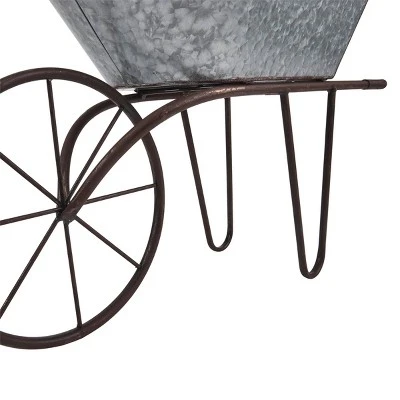 36" Metal Watering Can Wheelbarrow Fountain - Alpine Corporation 8 36" Metal Watering Can Wheelbarrow Fountain - Alpine Corporation - Image 8