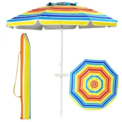 Costway 7.2 FT Portable Beach Umbrella Tilt Sand Anchor Cup Holder W/Carry Bag 22 Costway 7.2 FT Portable Beach Umbrella Tilt Sand Anchor Cup Holder W/Carry Bag -Northlight Shop GUEST 4cad57f6 78a5 4289 a882 b956bd429641