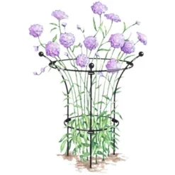 Gardener's Supply Company Essex Plant Support | Sturdy Metal Plants Support Frame For Peonies, Rose Ornamental Flower Garden Cage | Natural Bouquet