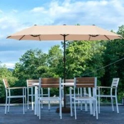 13' X 6.5' Rectangular Outdoor Patio Market Umbrella - Captiva Designs -Northlight Shop GUEST 4e4644e6 214d 49c8 aa2f d3a2b58c94b1