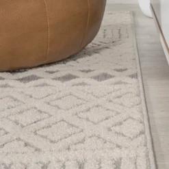 JONATHAN Y Ormond High-Low Modern Trellis Geometric Moroccan Indoor/Outdoor Area Rug -Northlight Shop GUEST 4efaf146 4e3c 4c67 be80 cbeff2ddf616
