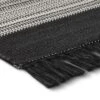 7' X 10' Outdoor Rug Striped Fringe Black - Project 62™