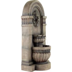 John Timberland Roman Outdoor Floor Water Fountain With Light LED 50" High 2-Tier Lion Face For Yard Garden Patio Deck Home 12 John Timberland Roman Outdoor Floor Water Fountain With Light LED 50" High 2-Tier Lion Face For Yard Garden Patio Deck Home -Northlight Shop GUEST 52a0bfc5 2de5 478b b8ec d1e2abab083f