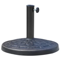 Outsunny 17" 26 Lbs Round Resin Umbrella Base Stand Market Parasol Holder With Beautiful Decorative Pattern For Φ1.5" Φ1.89" Pole For Backyard Bronze -Northlight Shop GUEST 540d50b1 819f 49ac a313 9952b76267cf
