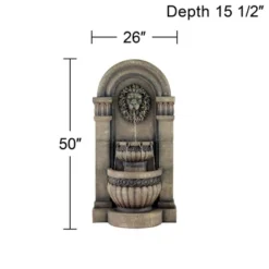 John Timberland Roman Outdoor Floor Water Fountain With Light LED 50" High 2-Tier Lion Face For Yard Garden Patio Deck Home 11 John Timberland Roman Outdoor Floor Water Fountain With Light LED 50" High 2-Tier Lion Face For Yard Garden Patio Deck Home -Northlight Shop GUEST 542dfa46 c485 4704 8df0 d4687d88836b