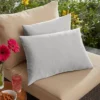 2pk Sunbrella Outdoor Throw Pillows Gray