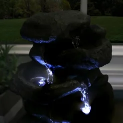 Sunnydaze Decor Sunnydaze Indoor Home Decorative Relaxing Stacked Rocks Tabletop Water Fountain With LED Lights - 10" -Northlight Shop GUEST 54c60ce9 0a1e 4324 93dd 872d5c4c5d8a
