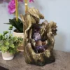 Sunnydaze Decor Sunnydaze Indoor Home Decorative Cascading Caves Waterfall Tabletop Water Fountain With LED Lights - 14"