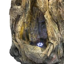 22" Resin Rainforest Waterfall Tree Trunk Fountain With LED Lights Beige/Brown - Alpine Corporation -Northlight Shop GUEST 59da2d2c ac4e 4c14 a8b1 c4fadcd491c4