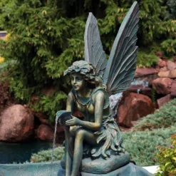 Sunnydaze Decor Sunnydaze 30"H Electric Fiberglass Fairy Shell Outdoor Water Fountain -Northlight Shop GUEST 5a3545af d4c5 4068 9381 fe2a54e5dfe3