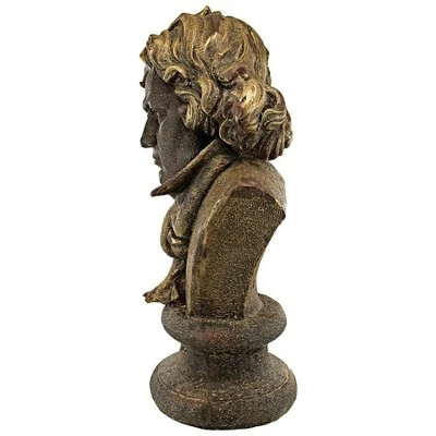 Design Toscano Ludwig Van Beethoven Sculptural Composer Bust 3 Design Toscano Ludwig Van Beethoven Sculptural Composer Bust - Image 3
