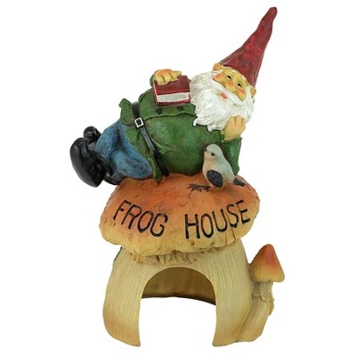 Design Toscano Gnome Frog House Garden Statue - Multicolored 2 Design Toscano Gnome Frog House Garden Statue - Multicolored - Image 2