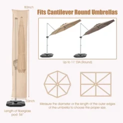 Costway Parasol Offset Cantilever Umbrella Cover 11ft Zipper Fiberglass Rod Outdoor 11 Costway Parasol Offset Cantilever Umbrella Cover 11ft Zipper Fiberglass Rod Outdoor -Northlight Shop GUEST 5ebe1a56 d29b 4e7b 82cb cebcab9dfd7c