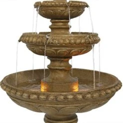 Sunnydaze Decor Sunnydaze 65"H Electric Resin And Concrete 4-Tier Eggshell Edge Outdoor Water Fountain With LED Lights 13 Sunnydaze Decor Sunnydaze 65"H Electric Resin And Concrete 4-Tier Eggshell Edge Outdoor Water Fountain With LED Lights -Northlight Shop GUEST 63f04881 4e55 4565 8be9 dbbececeaf85