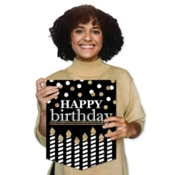 Big Dot Of Happiness Adult Happy Birthday - Gold - Outdoor Home Decorations - Double-Sided Birthday Party Garden Flag - 12 X 15.25 Inches -Northlight Shop GUEST 6480d142 603b 4ac1 a02e 8eab24eda326