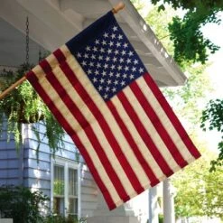 Evergreen Patriotic American Flag Tea Stained Garden Applique Flag 12.5 X 18 Inches Indoor Outdoor Decor -Northlight Shop GUEST 67084c9e dde0 453b a738 51b888459511