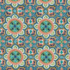 2pc 16" X 18.5" X 3" Lagoa Tile Flamingo Outdoor Squared Corners Chair Pad Set Blue - Pillow Perfect