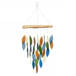 Home & Garden Atlantic Coast Waterfall Windch - One Windchime 20 Inches - Windchine Hand Crafted - Geblueg379 - Glass - Multicolored