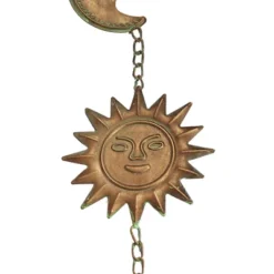Home & Garden Copper Patina Sun & Moon Swag - One Metal Swag 41 Inches - Sunrise Sunset Eclipse - Cg177475 - Metal - Gold