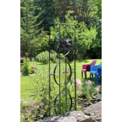 79.75" Tall Iron Modern Samara Decorative Garden Trellis Black Powder Coat Finish - Achla Designs -Northlight Shop GUEST 6cbcf606 97cd 42fa 8a36 29a23e035a06