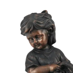 LuxenHome 23.31" Bronze MgO Girl Holding Basket Of Kittens With Puppy Garden Statue -Northlight Shop GUEST 6d2d965e dfa2 48fb 9815 b1cce651e7fd