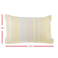 Yellow & Gray 14X22 Hand Woven Filled Outdoor Pillow - Foreside Home & Garden -Northlight Shop GUEST 6df93c5a d1fe 47c3 9fb4 03b45adb499a