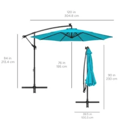 Best Choice Products 10ft Solar LED Offset Hanging Outdoor Market Patio Umbrella W/ Easy Tilt Adjustment 21 Best Choice Products 10ft Solar LED Offset Hanging Outdoor Market Patio Umbrella W/ Easy Tilt Adjustment -Northlight Shop GUEST 6ec2d852 2093 4f5a 9f43 df940c27af79
