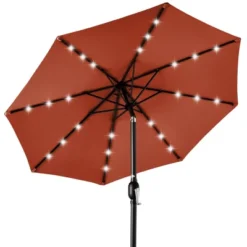 Best Choice Products 10ft Solar LED Lighted Patio Umbrella W/ Tilt Adjustment, UV-Resistant Fabric -Northlight Shop GUEST 6f04af42 ce59 41c0 9cbe 6c31f96658a1