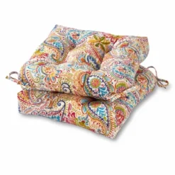 Set Of 2 Painted Paisley Outdoor Seat Cushions - Kensington Garden -Northlight Shop GUEST 6f715e0a 7a31 4988 817e 0ea0e2493f45