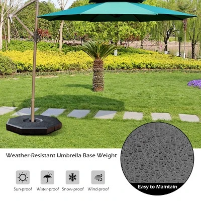 Tangkula Octagonal Weight Base Cantilever Offset Umbrella Weights Base PlateSet 1 Tangkula Octagonal Weight Base Cantilever Offset Umbrella Weights Base PlateSet