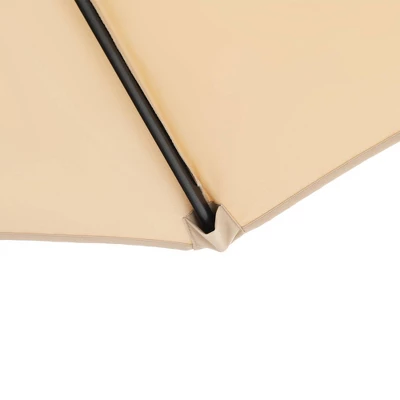 9' X 9' Outdoor Patio Market Umbrella With Push Button Tilt Crank - Captiva Designs 5 9' X 9' Outdoor Patio Market Umbrella With Push Button Tilt Crank - Captiva Designs - Image 5